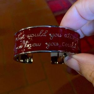 Red rustic cuff “what would you attempt to do if you knew you could not fail”